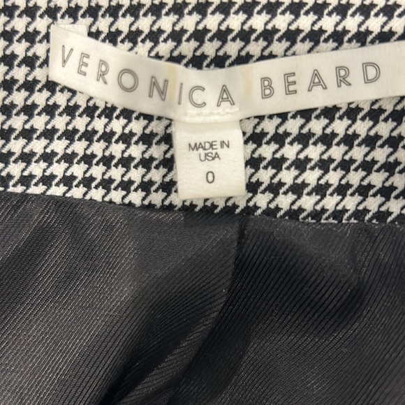 Veronica Beard black and white small checked peplum blazer - Picture 8 of 11